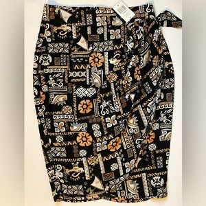 NEW Moana Wrap Skirt Small ~ Disney Moana Black Retro Wrap Skirt
